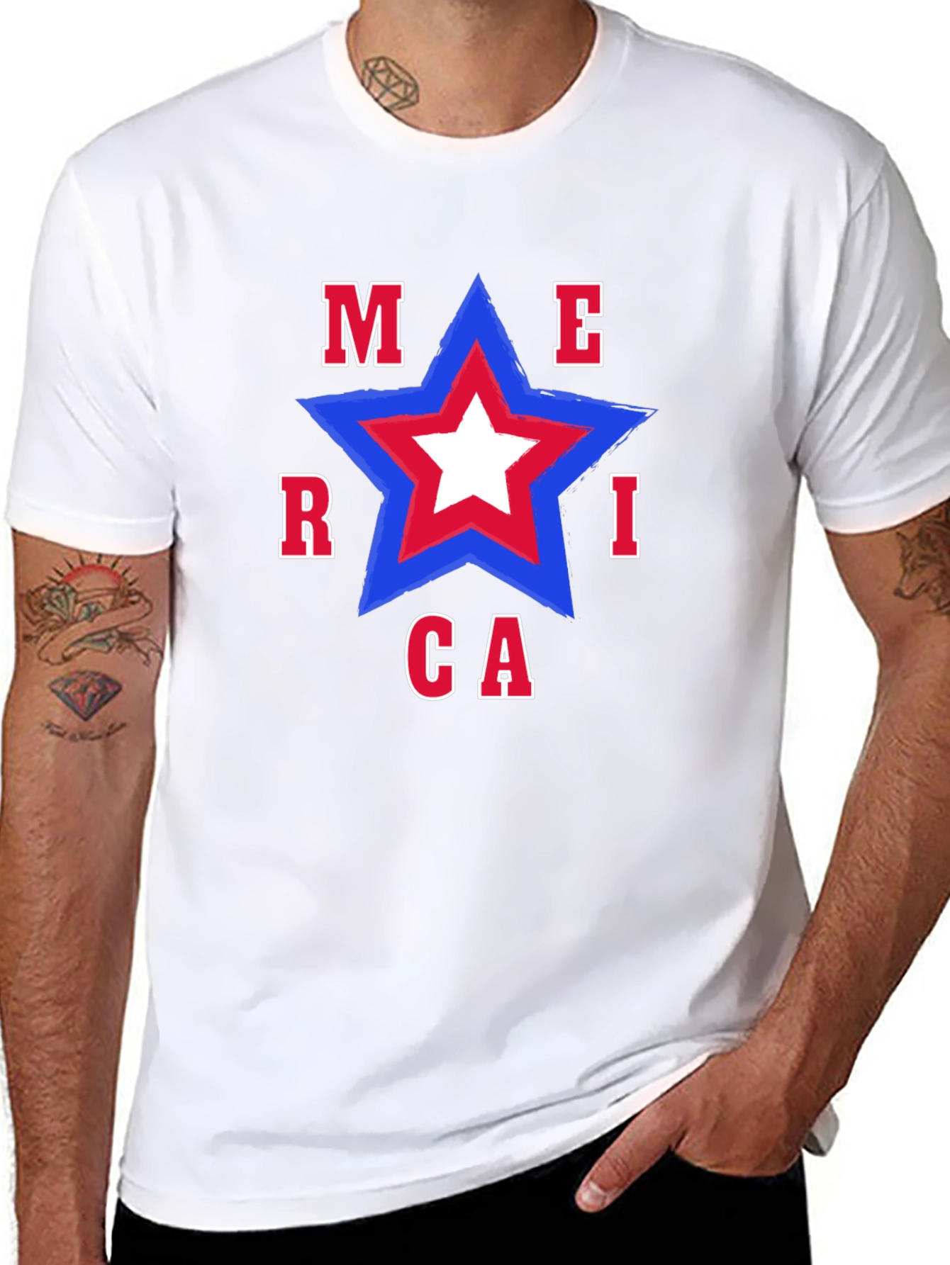 Patriotic America Star T-Shirt