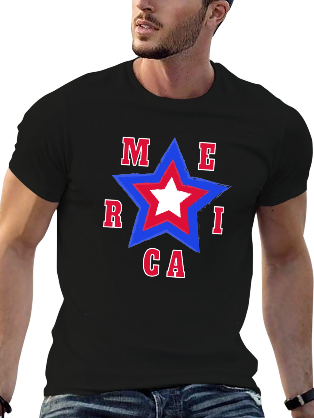 Patriotic America Star T-Shirt