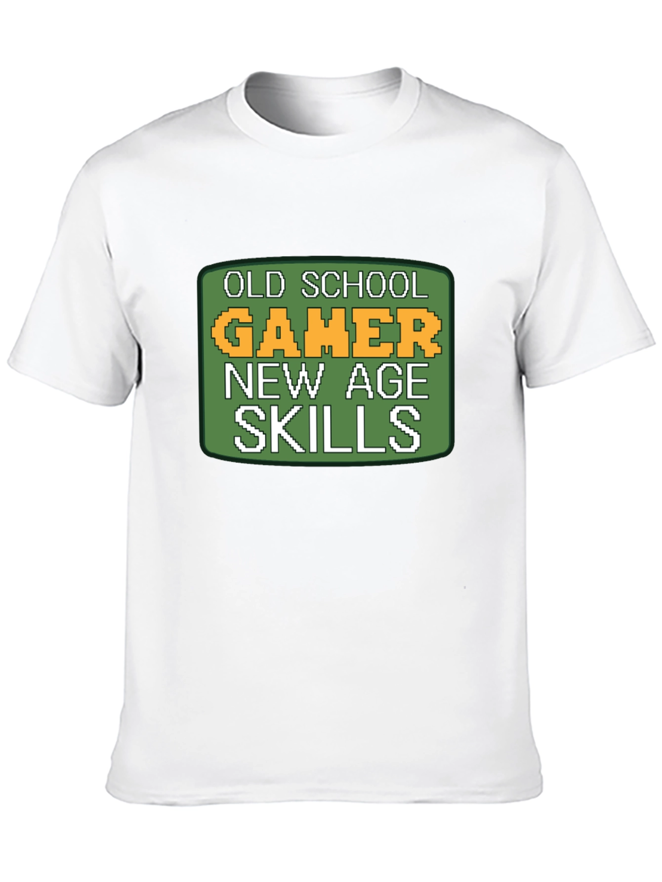 Old School Gamer T-Shirt - Pixelated Retro Design