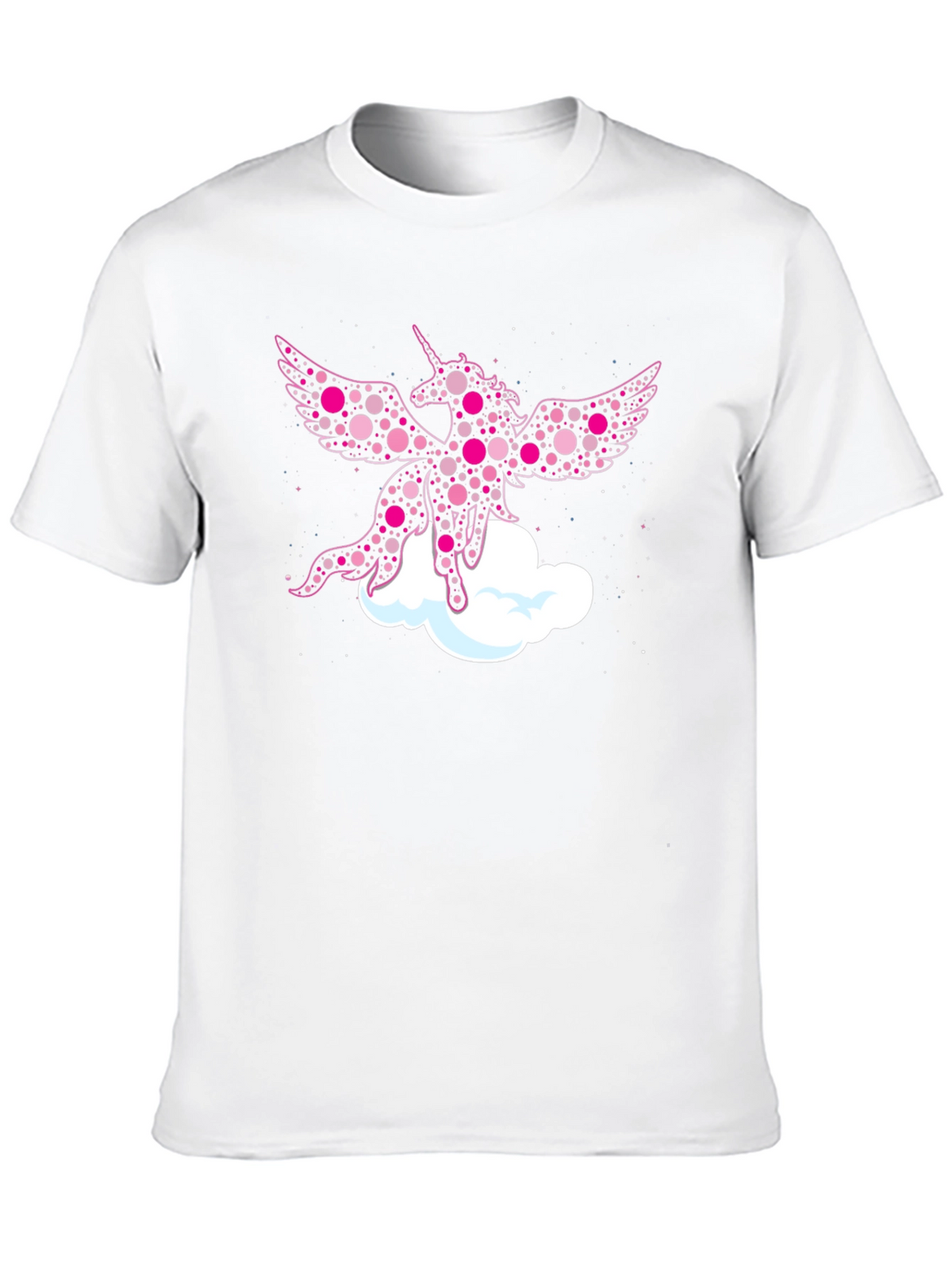 Whimsical Unicorn Graphic Tee - Black Cotton Blend