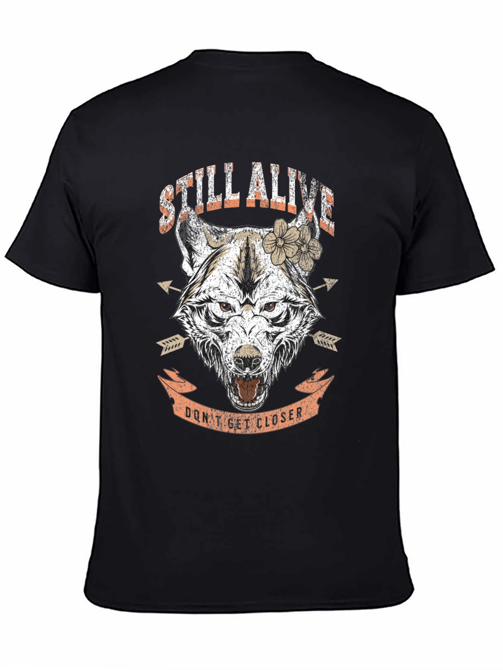 Still Alive Wolf Graphic Print Tee