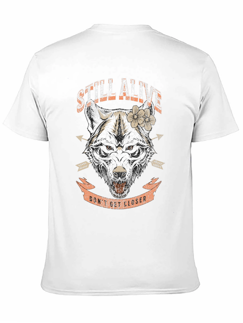 Still Alive Wolf Graphic Print Tee