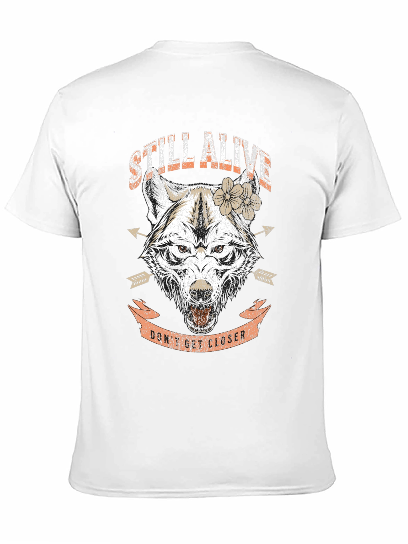 Still Alive Wolf Graphic Print Tee