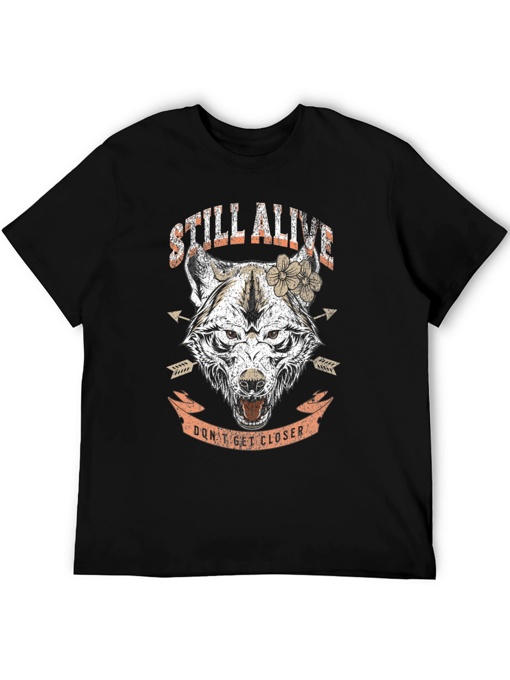 Still Alive Wolf Graphic Print Tee