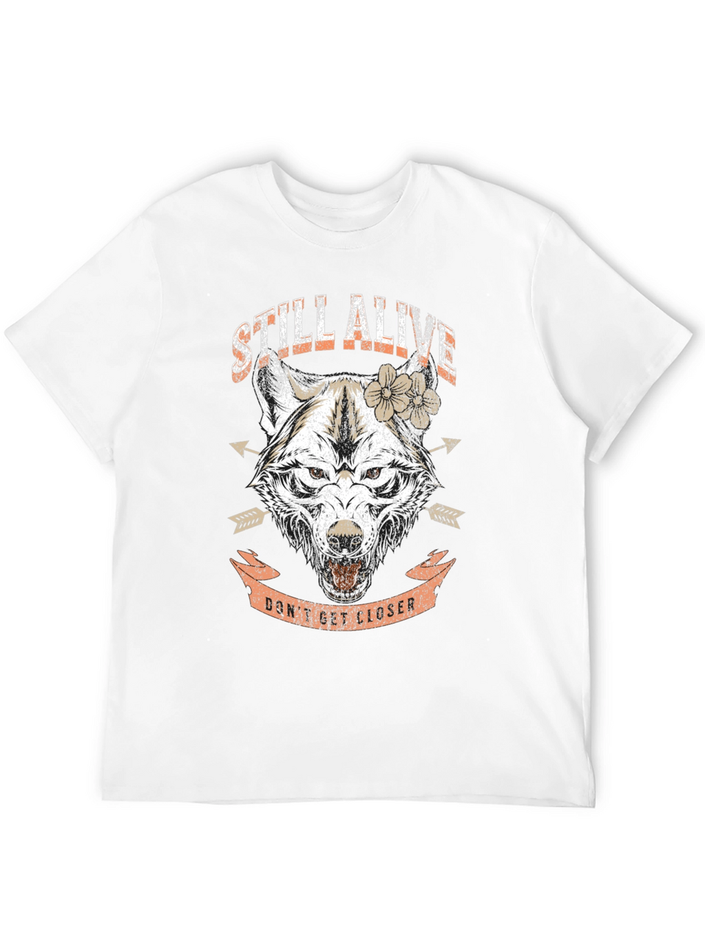 Still Alive Wolf Graphic Print Tee