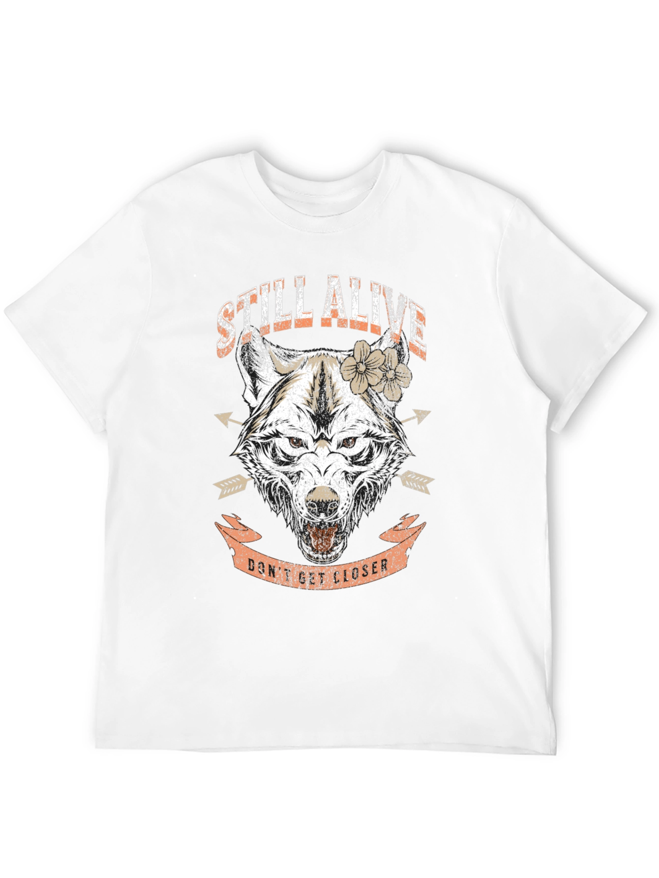 Still Alive Wolf Graphic Print Tee
