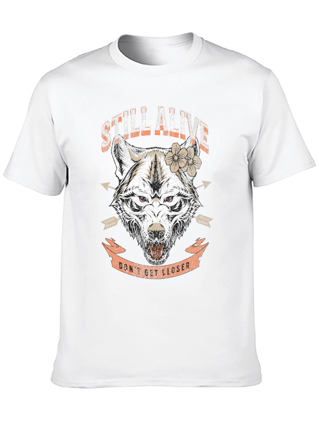 Still Alive Wolf Graphic Print Tee