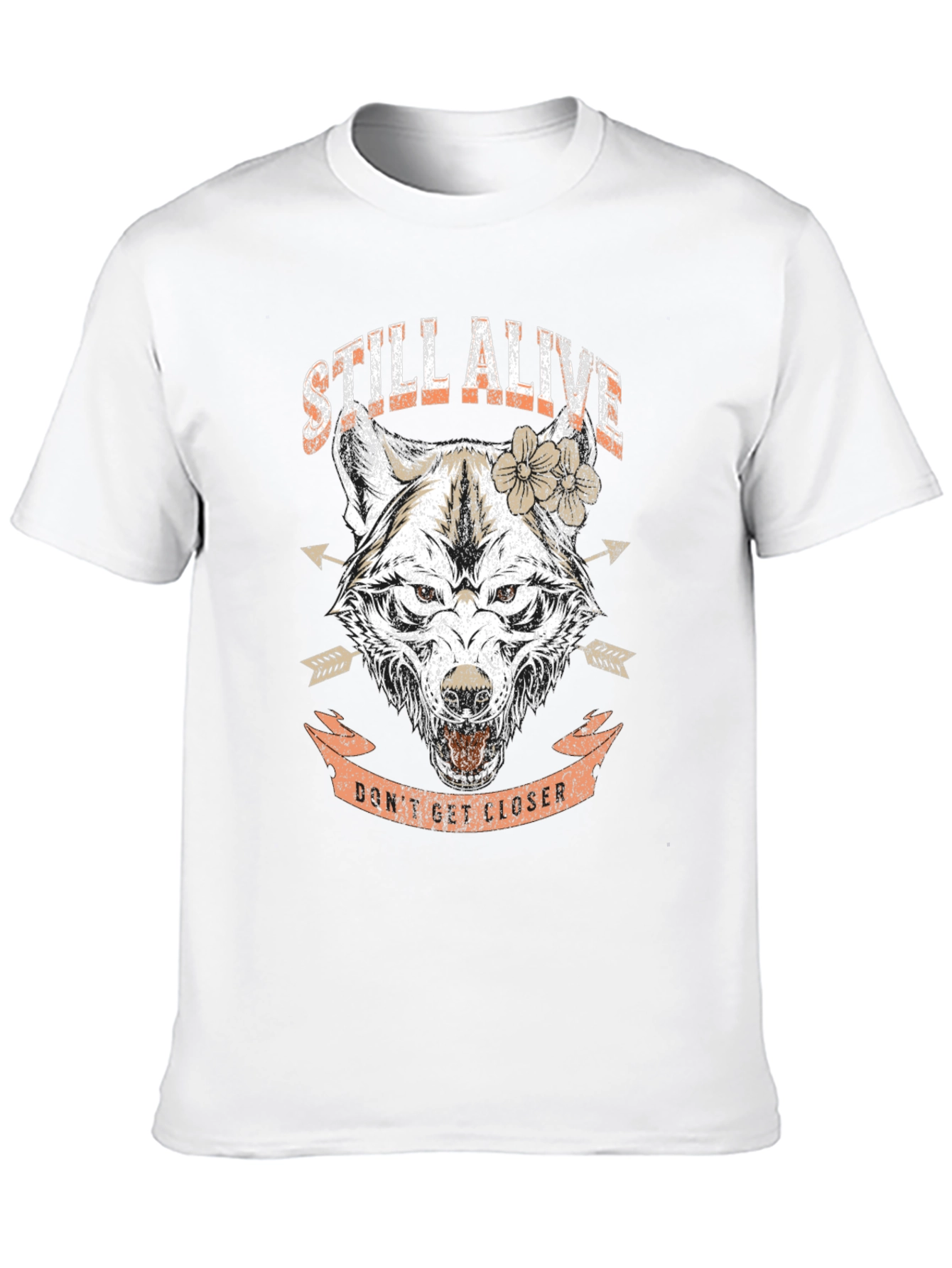Still Alive Wolf Graphic Print Tee