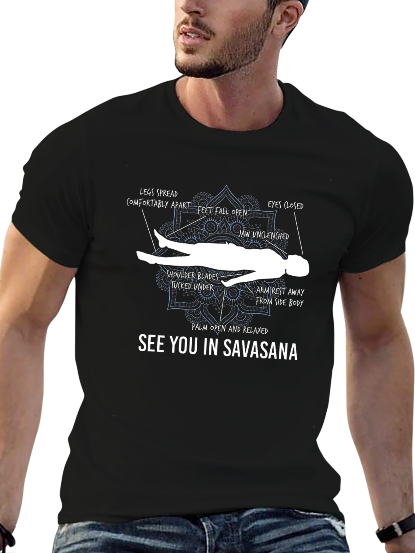 Savasana Pose T-Shirt: Yoga Relaxation Tee