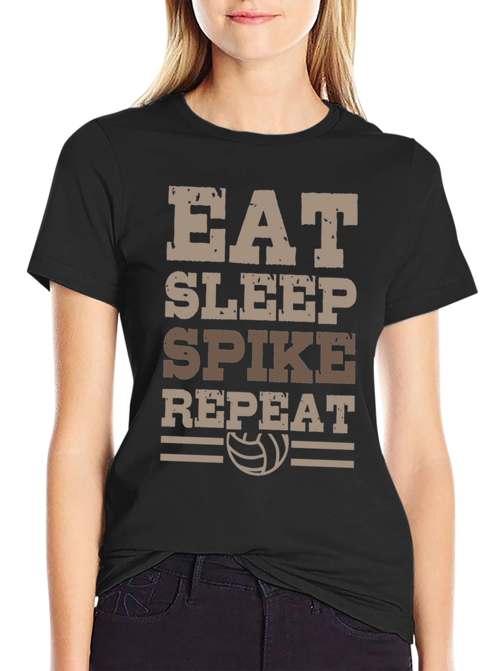 Eat Sleep Spike Repeat Volleyball T-Shirt