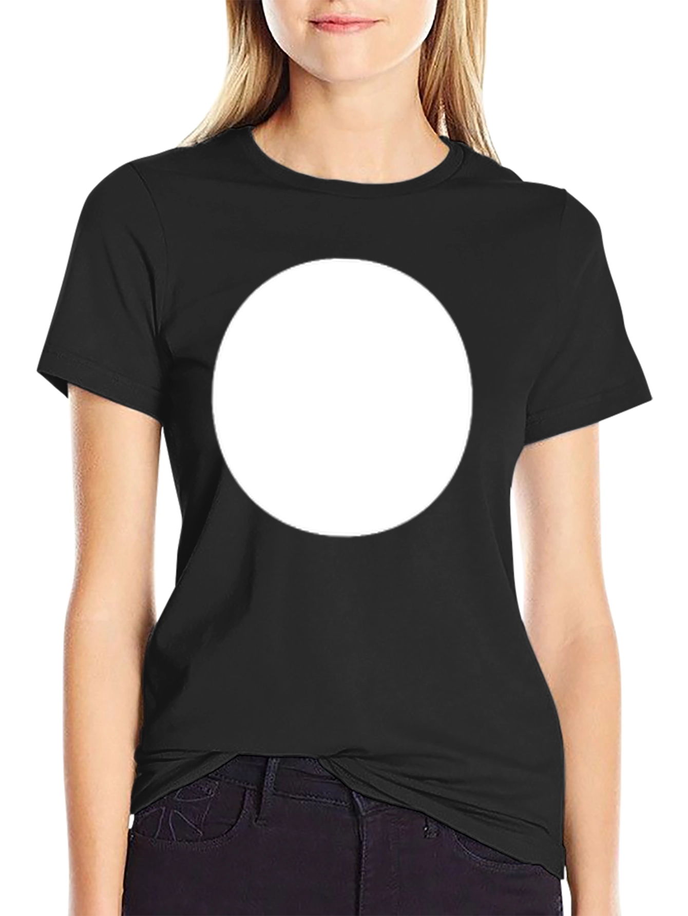 Black T-Shirt with Circle Design
