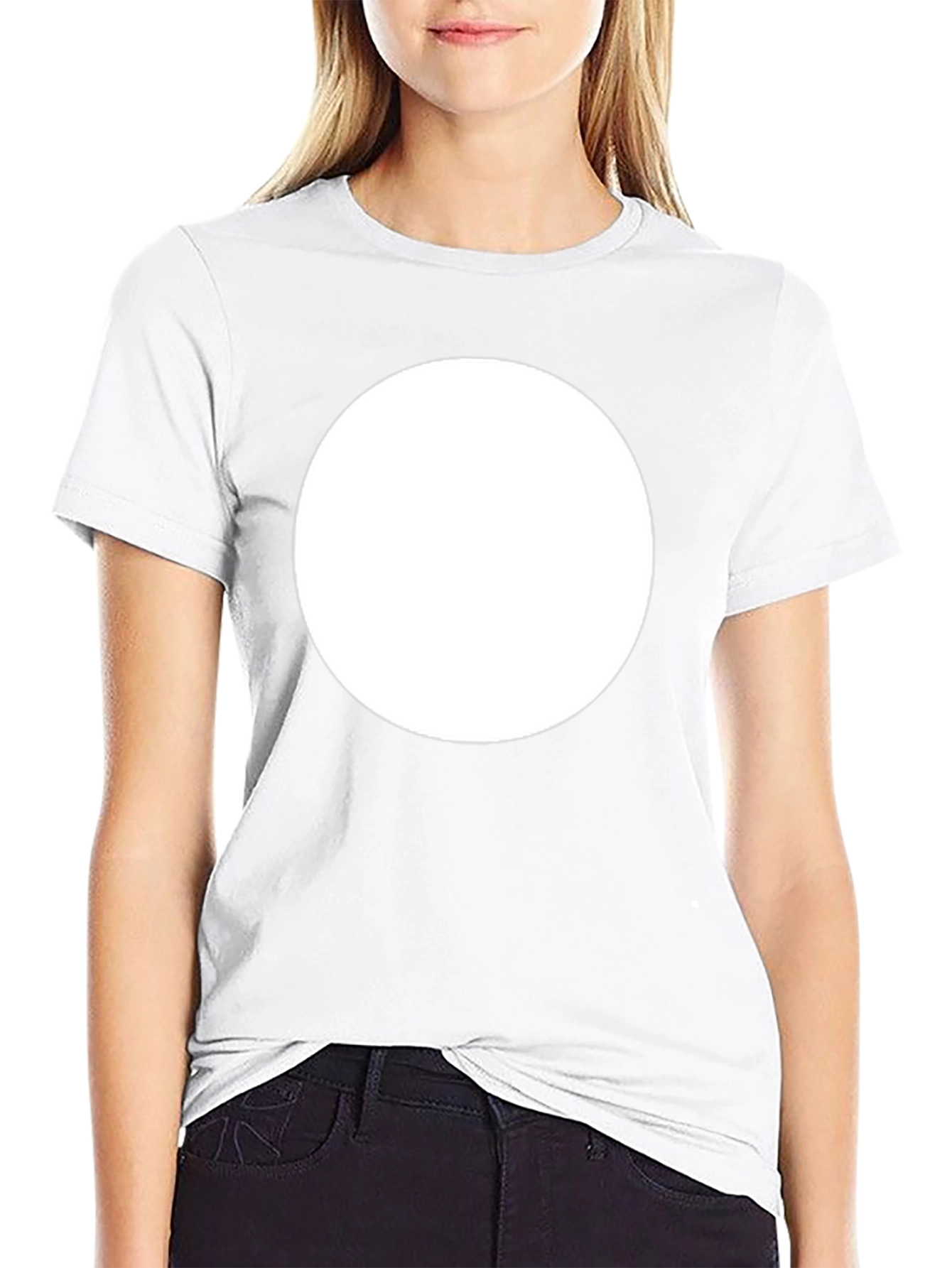 Black T-Shirt with Circle Design