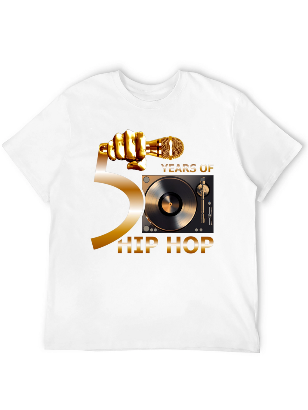 50 Years of Hip Hop Black T-Shirt
