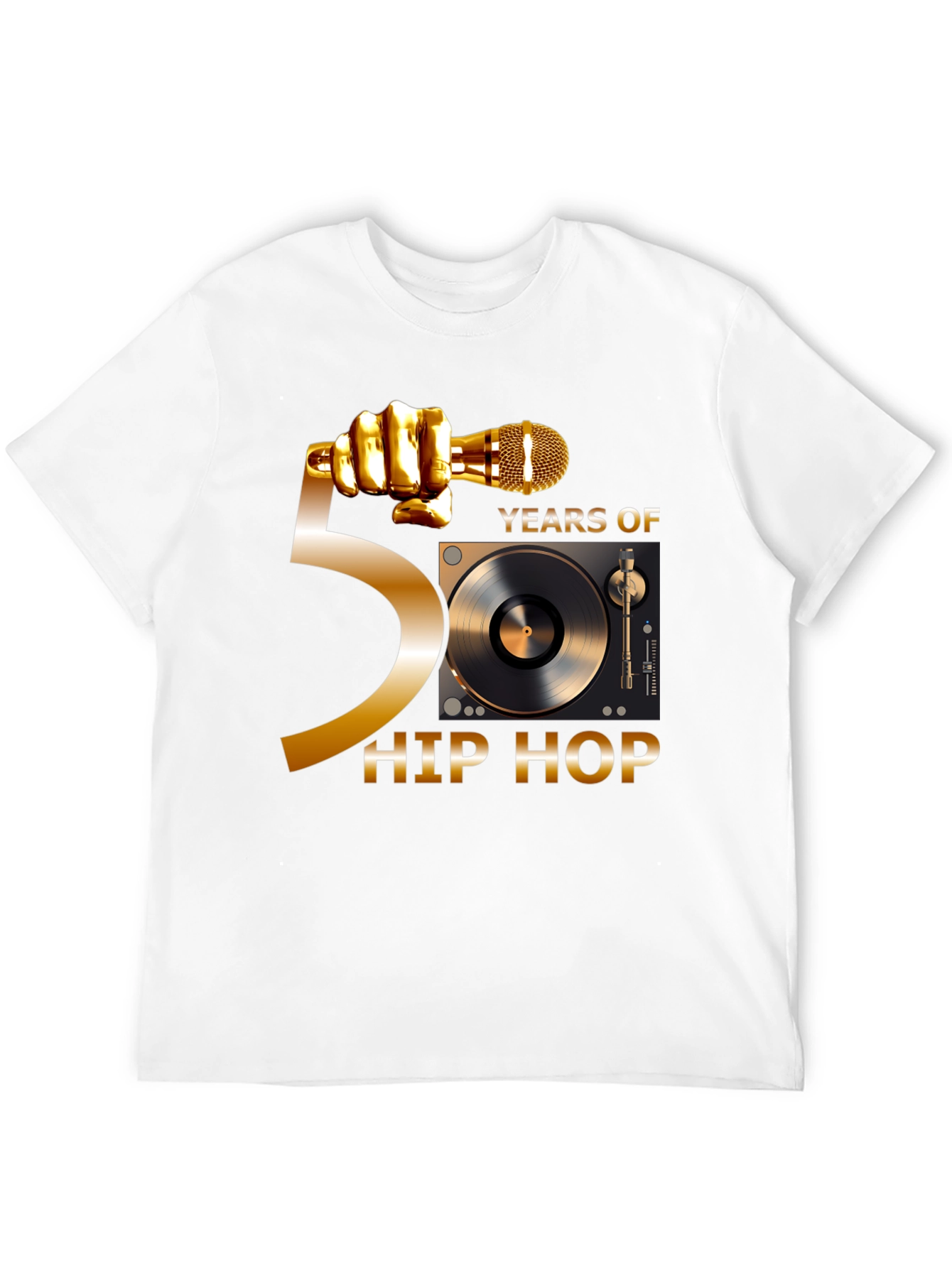 50 Years of Hip Hop Black T-Shirt
