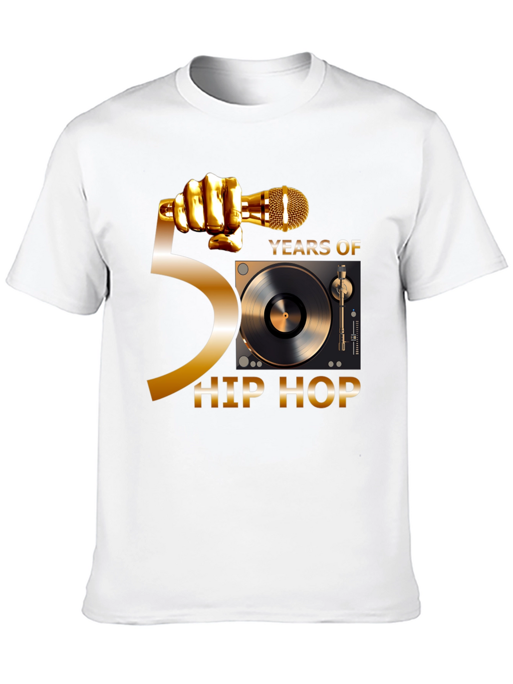 50 Years of Hip Hop Black T-Shirt