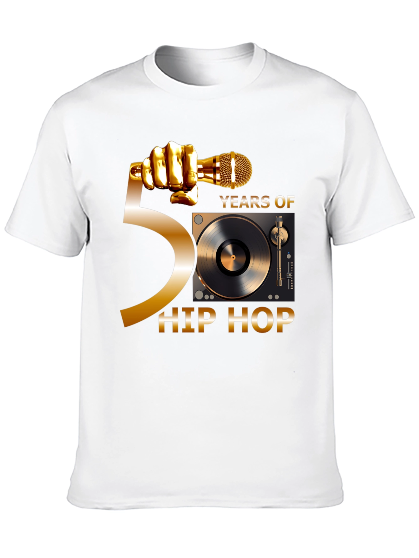 50 Years of Hip Hop Black T-Shirt