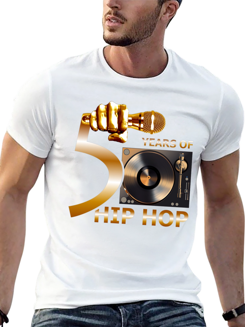 50 Years of Hip Hop Black T-Shirt