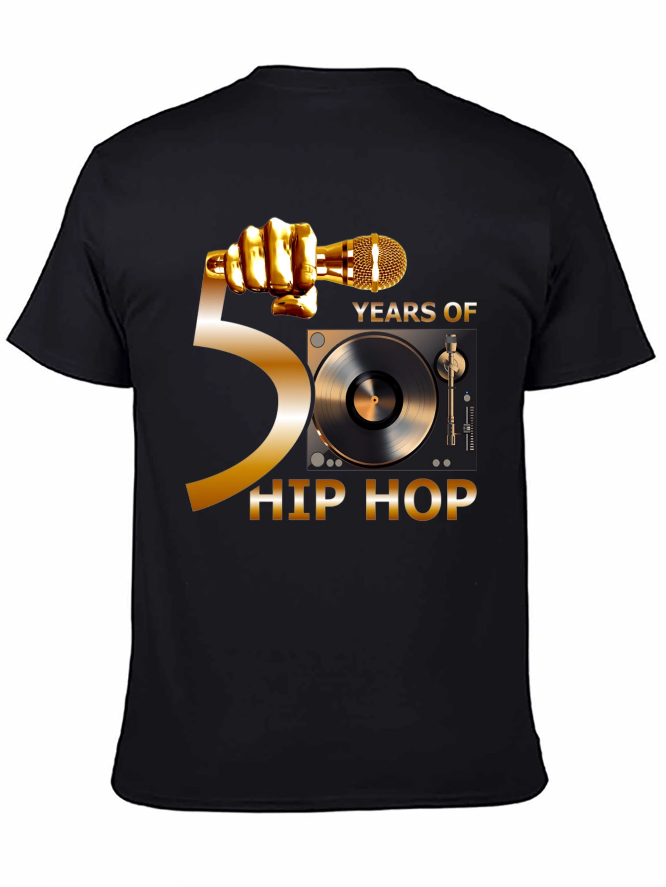 50 Years of Hip Hop Black T-Shirt