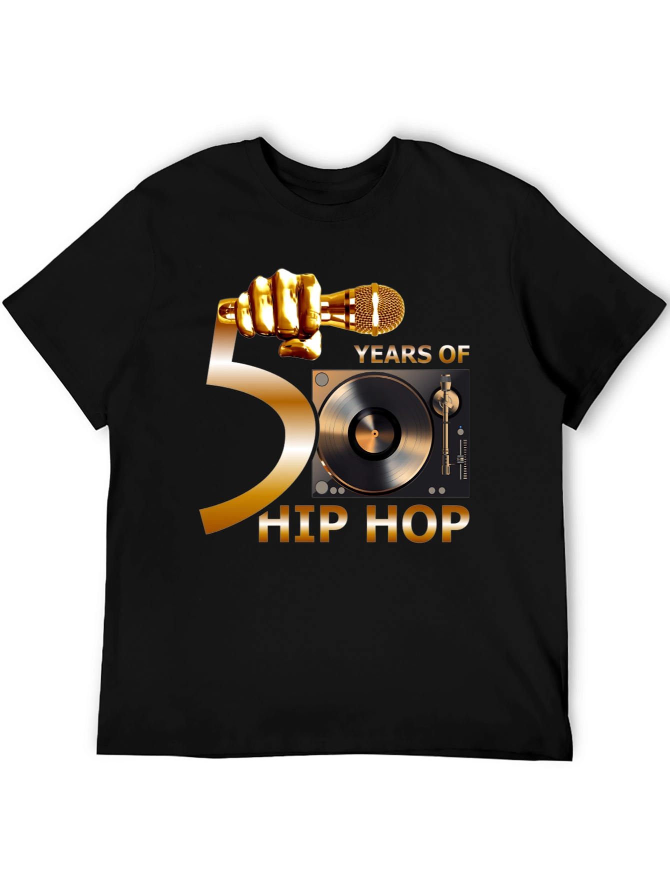 50 Years of Hip Hop Black T-Shirt