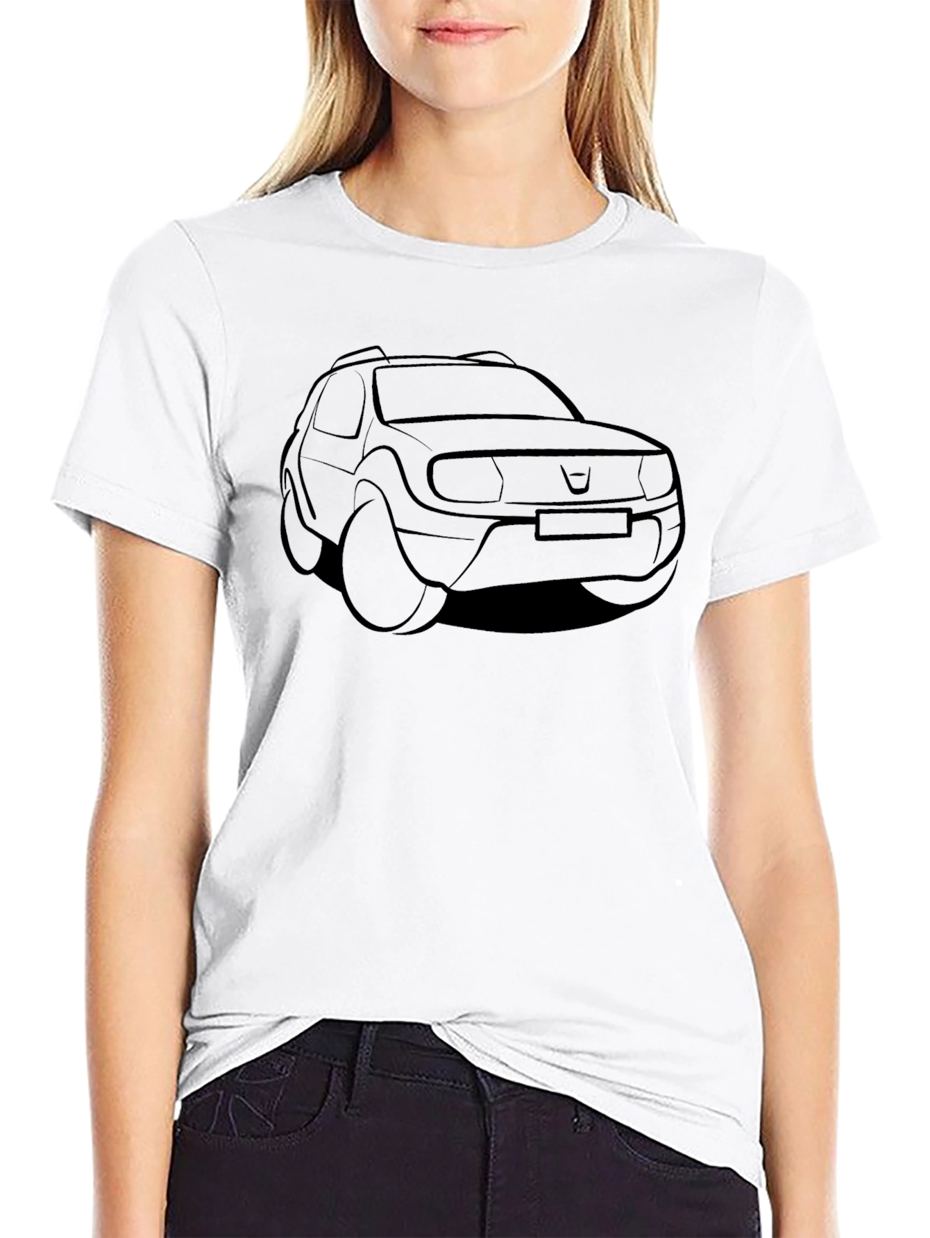 Black Dacia Duster Car Graphic T-Shirt