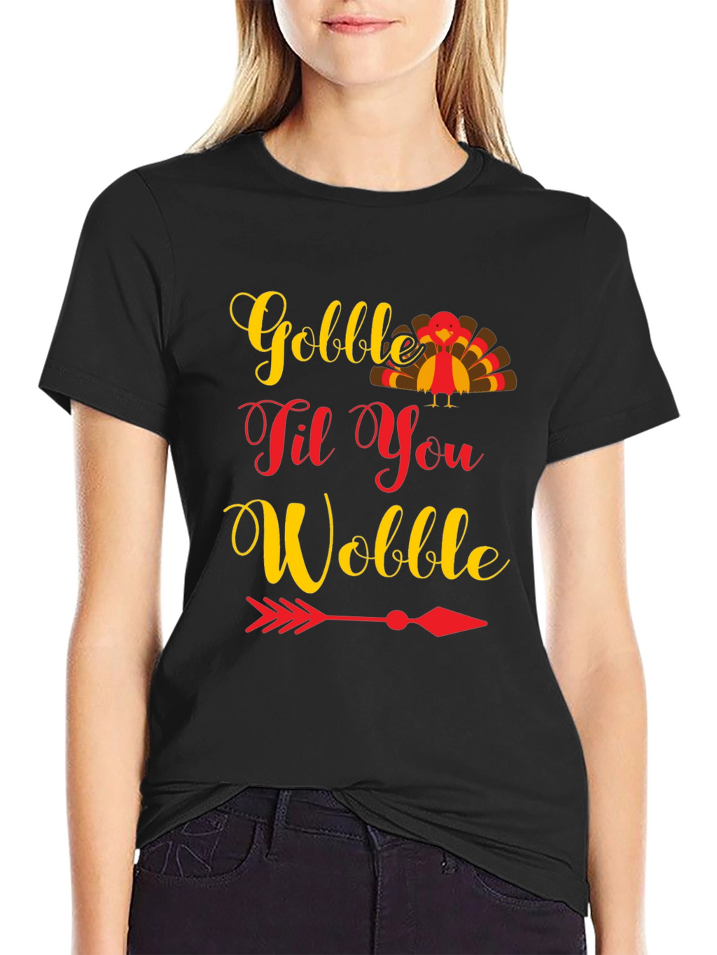 Gobble Til You Wobble Thanksgiving T-Shirt