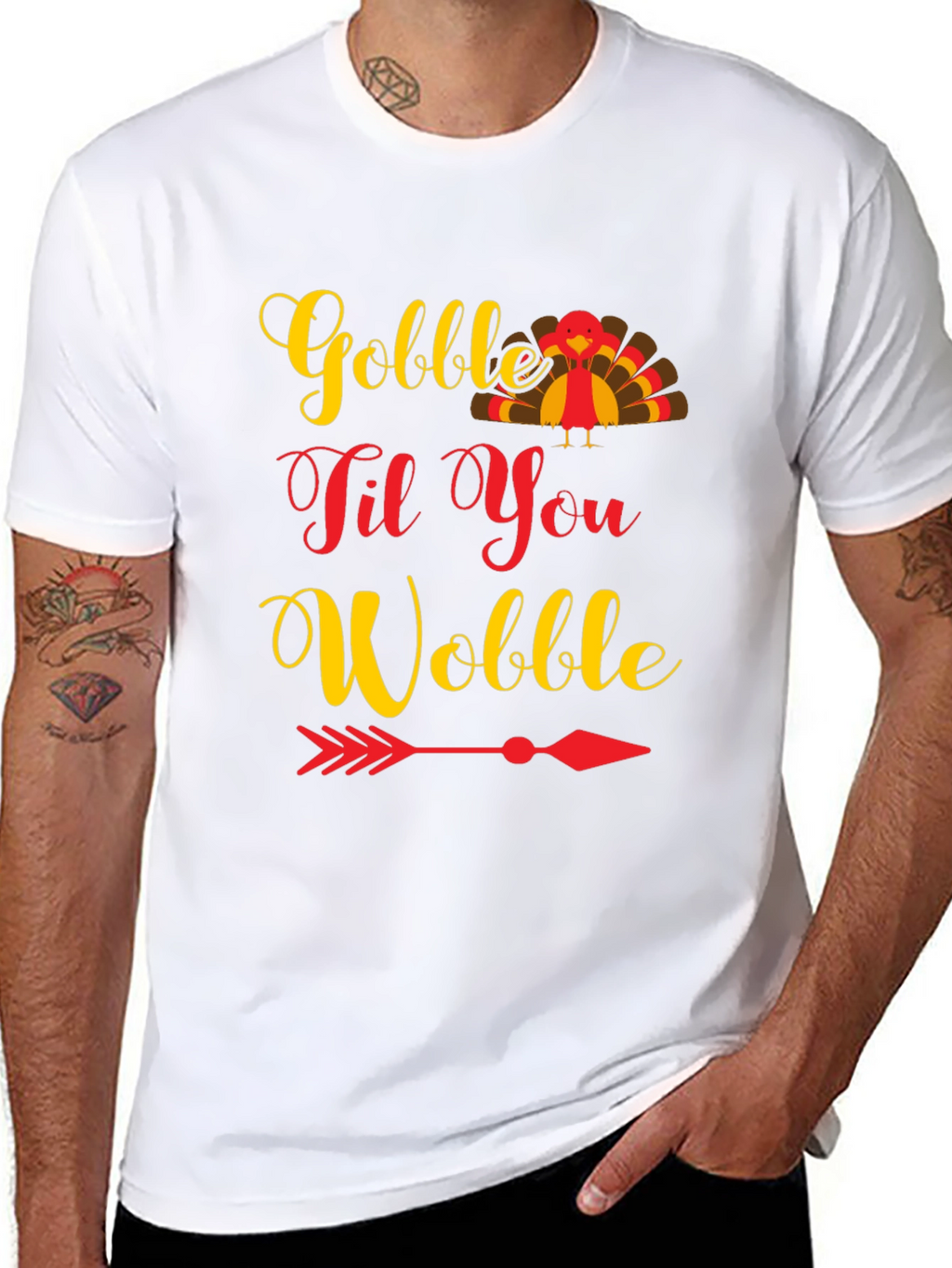 Gobble Til You Wobble Thanksgiving T-Shirt