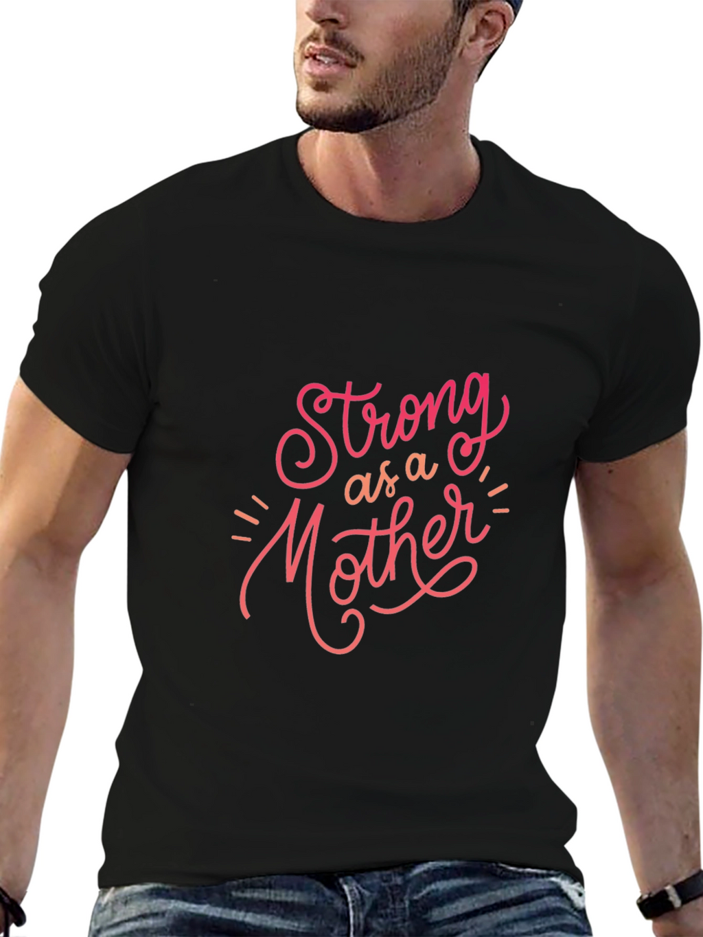 Strong as a Mother Graphic Tee - Black