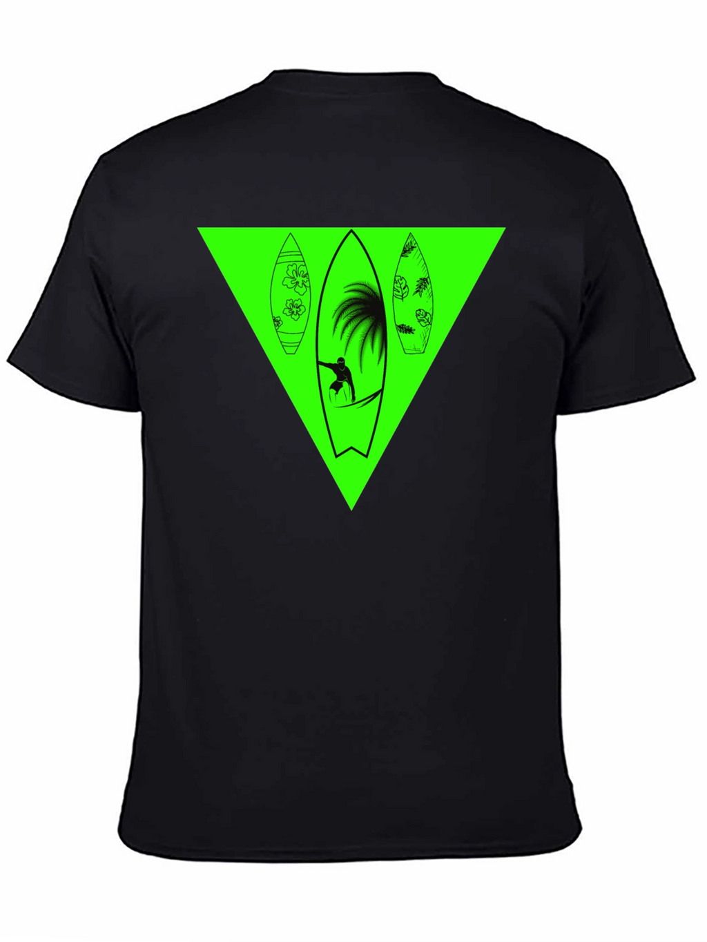 Surfboard Graphic Tee - Black