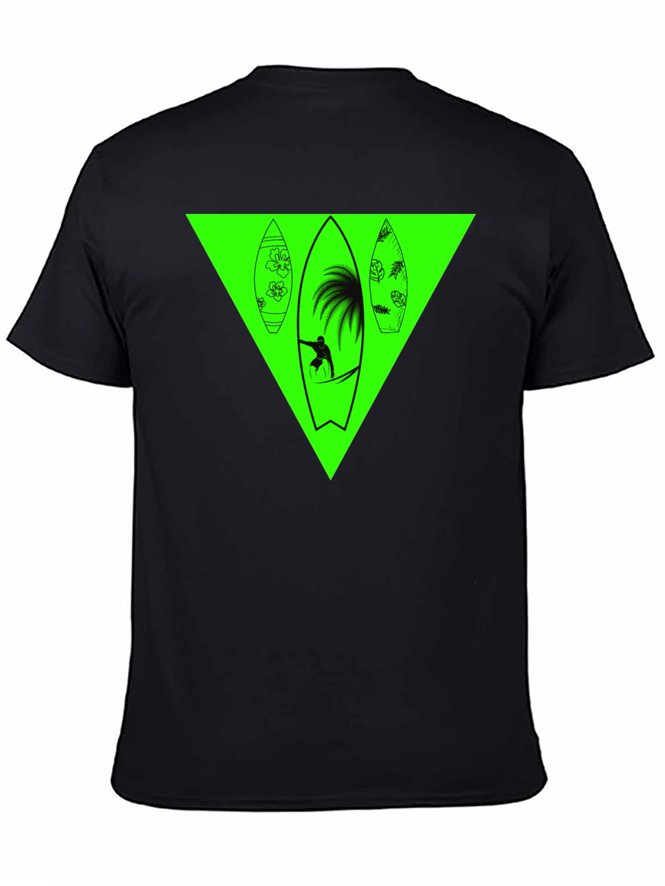 Surfboard Graphic Tee - Black