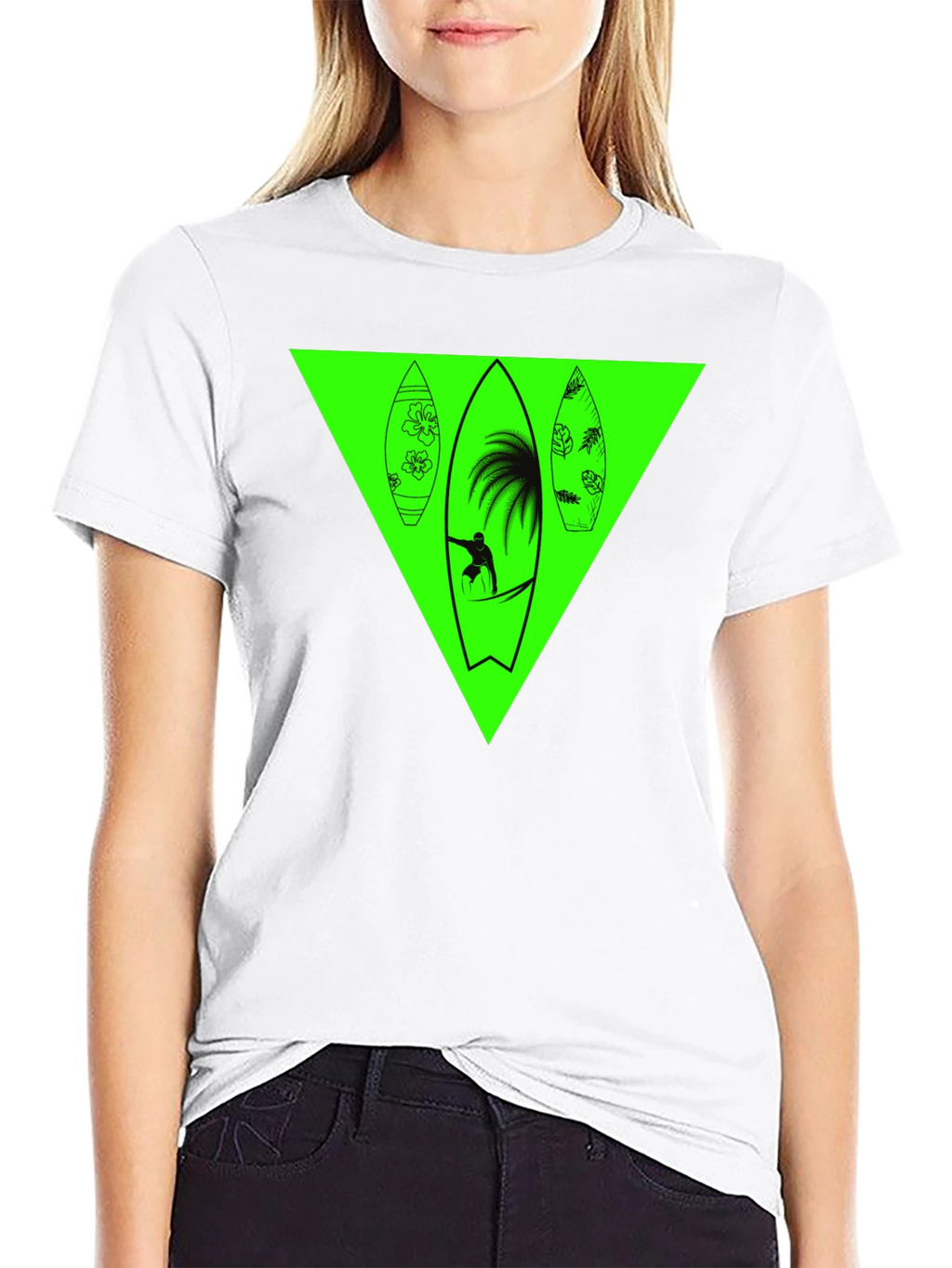 Surfboard Graphic Tee - Black