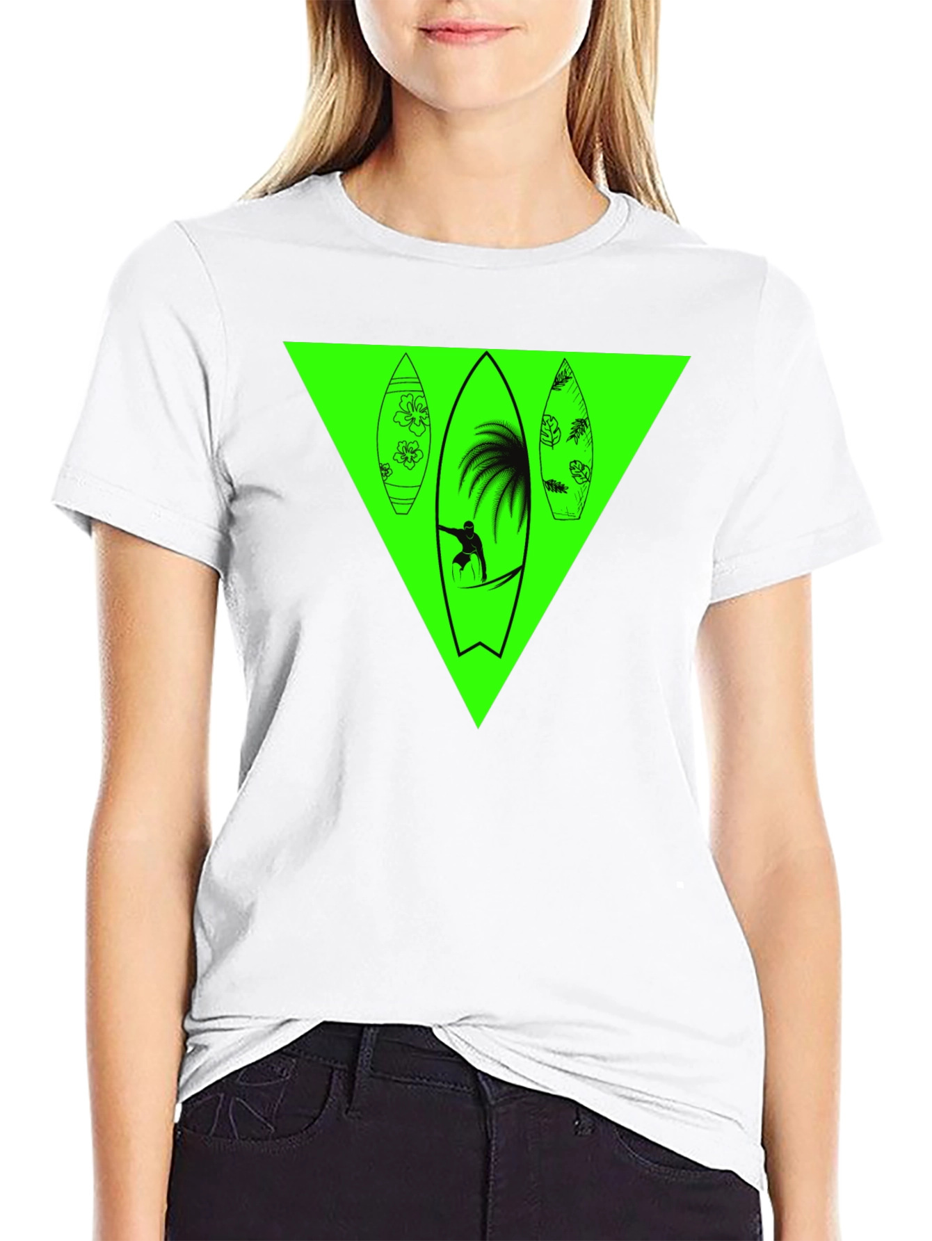 Surfboard Graphic Tee - Black