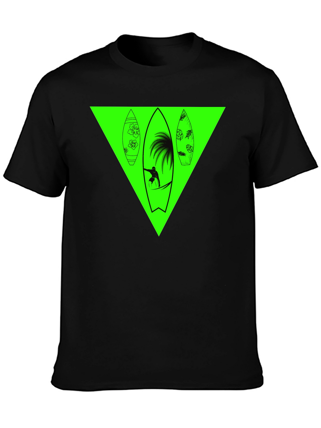 Surfboard Graphic Tee - Black