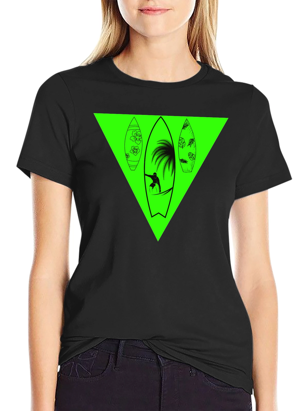 Surfboard Graphic Tee - Black