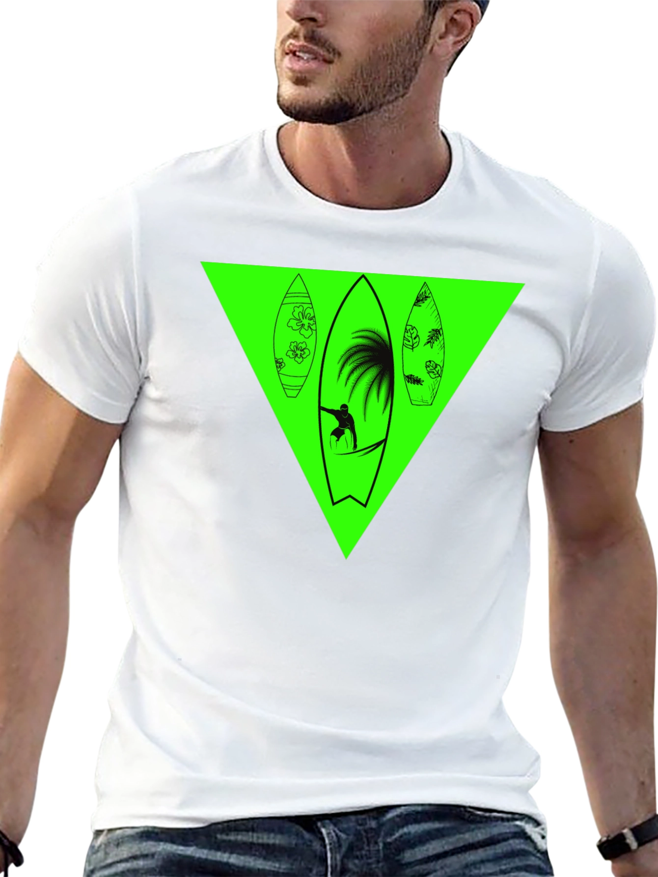 Surfboard Graphic Tee - Black