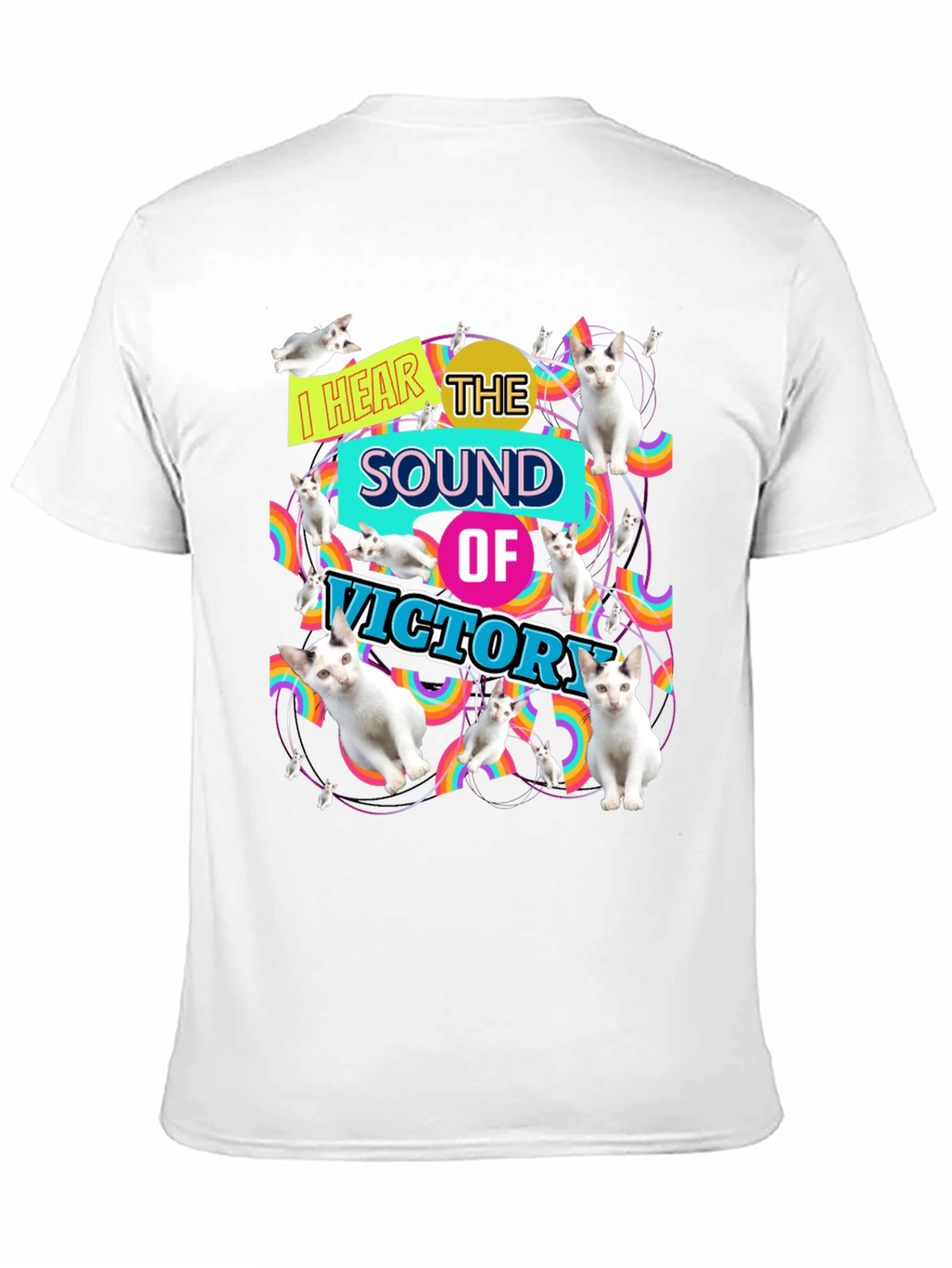 I Hear the Sound of Victory Cat T-Shirt