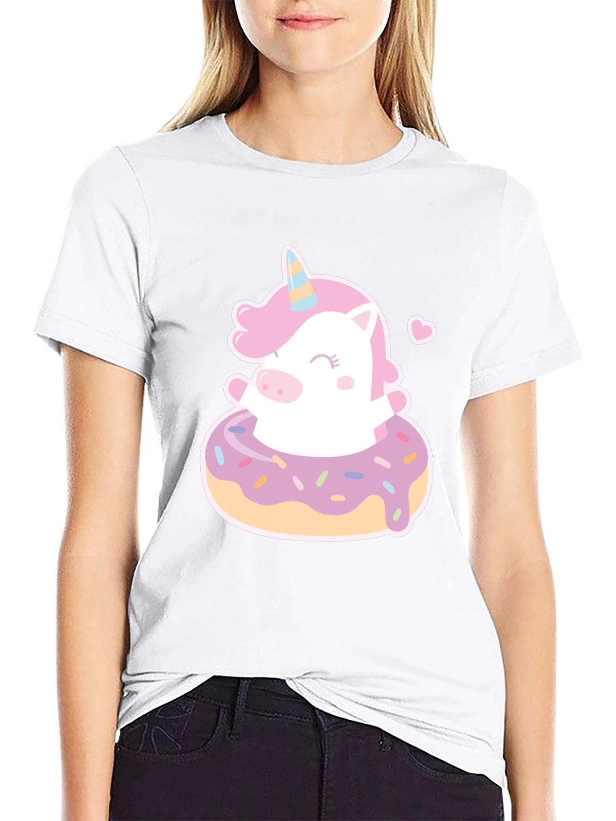Unicorn Donut T-Shirt - Cute Graphic Tee