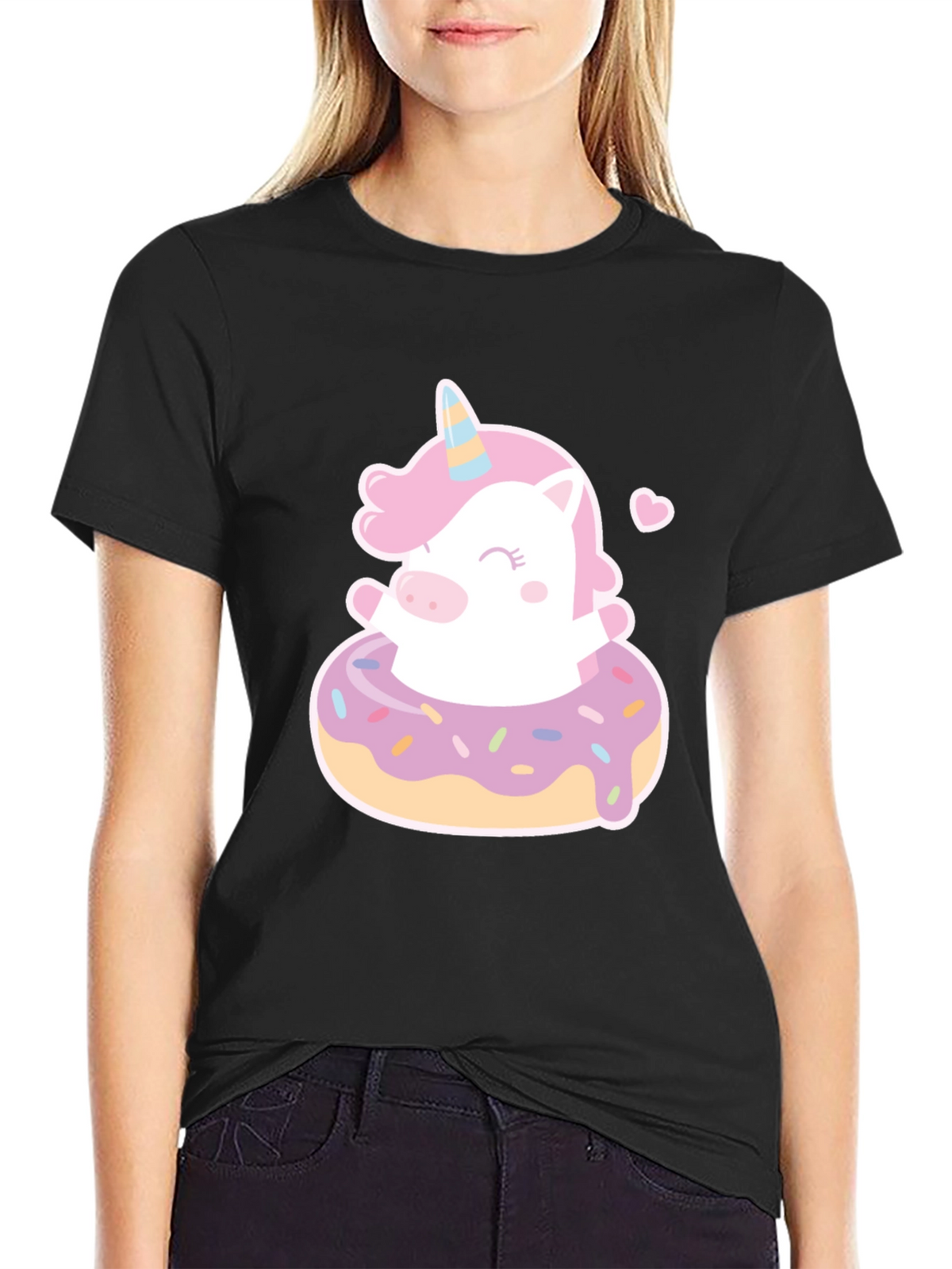 Unicorn Donut T-Shirt - Cute Graphic Tee