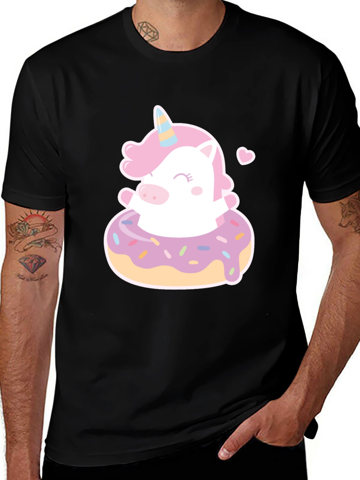 Unicorn Donut T-Shirt - Cute Graphic Tee