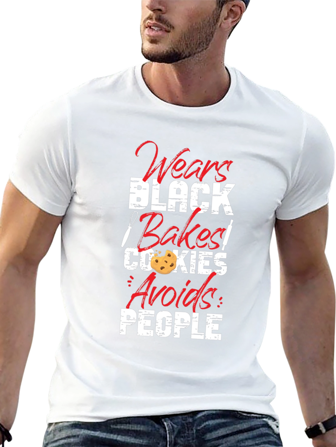 Wear Black Bake Cookies Avoid People T-Shirt