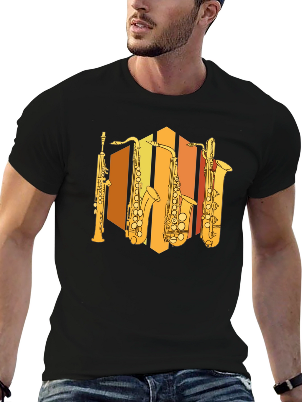 Saxophone Instrument Graphic T-Shirt