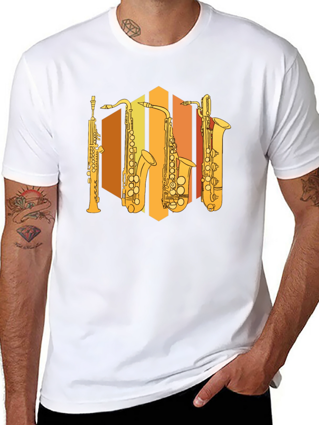 Saxophone Instrument Graphic T-Shirt