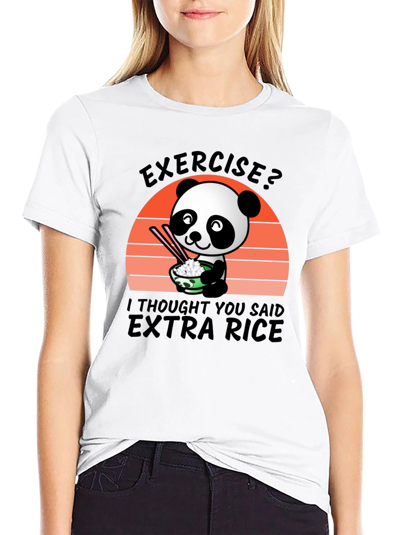 Panda Extra Rice T-Shirt - Cute & Comfy