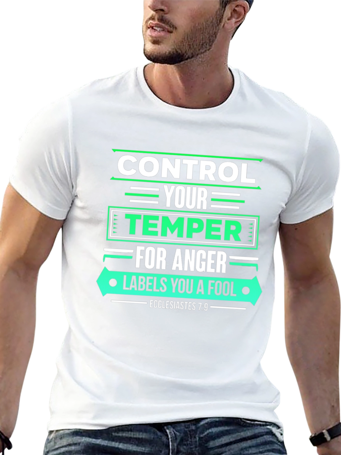 Control Your Temper T-Shirt - Black Christian Tee