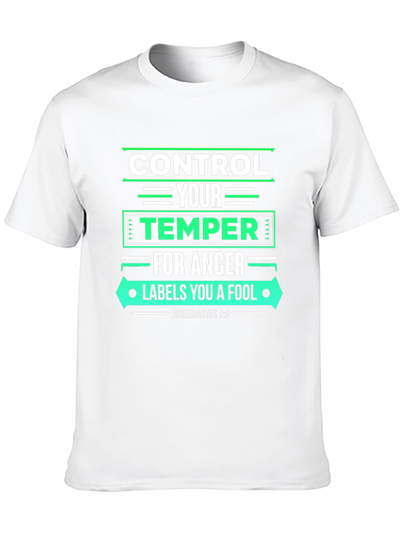 Control Your Temper T-Shirt - Black Christian Tee