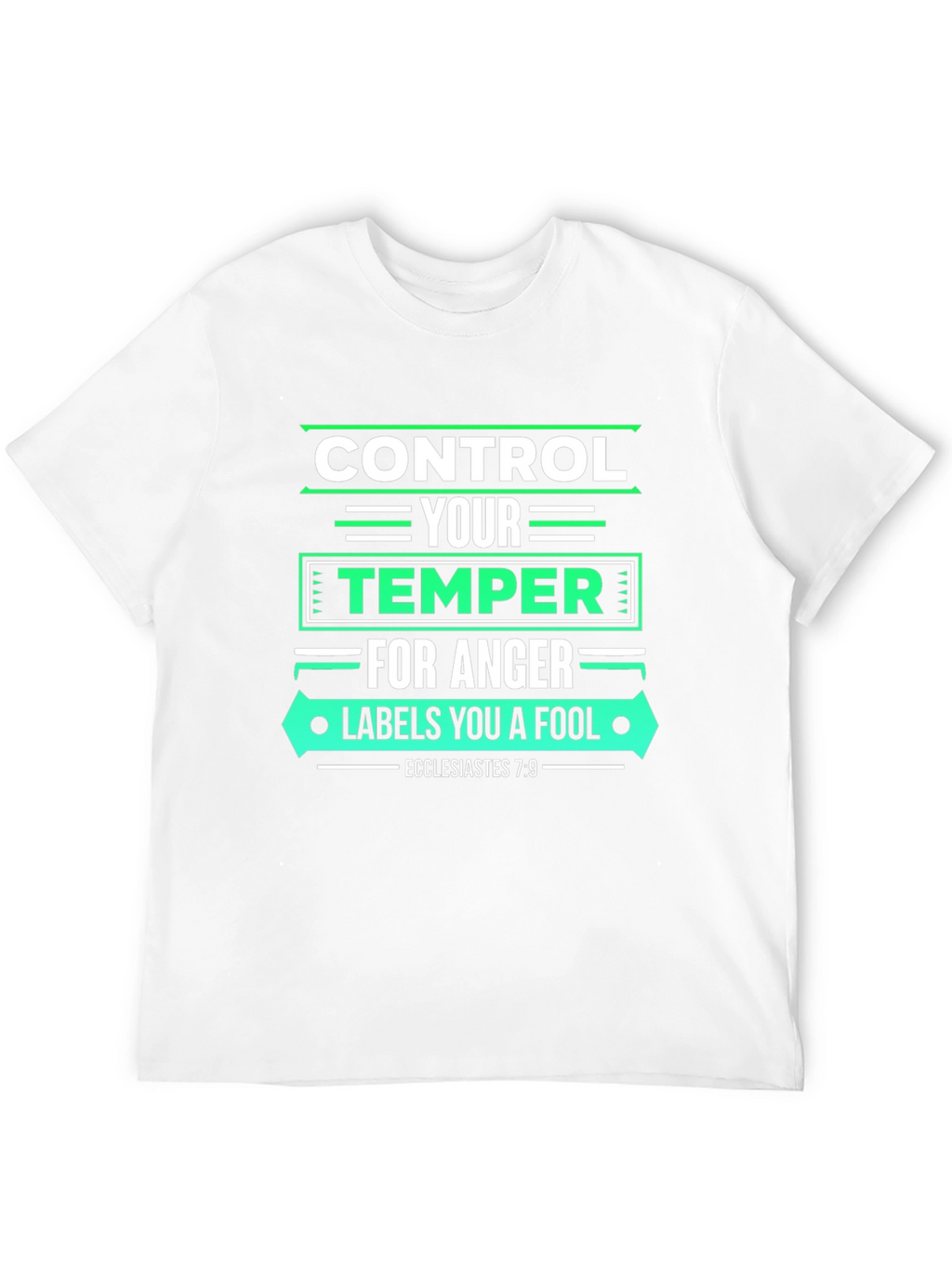 Control Your Temper T-Shirt - Black Christian Tee