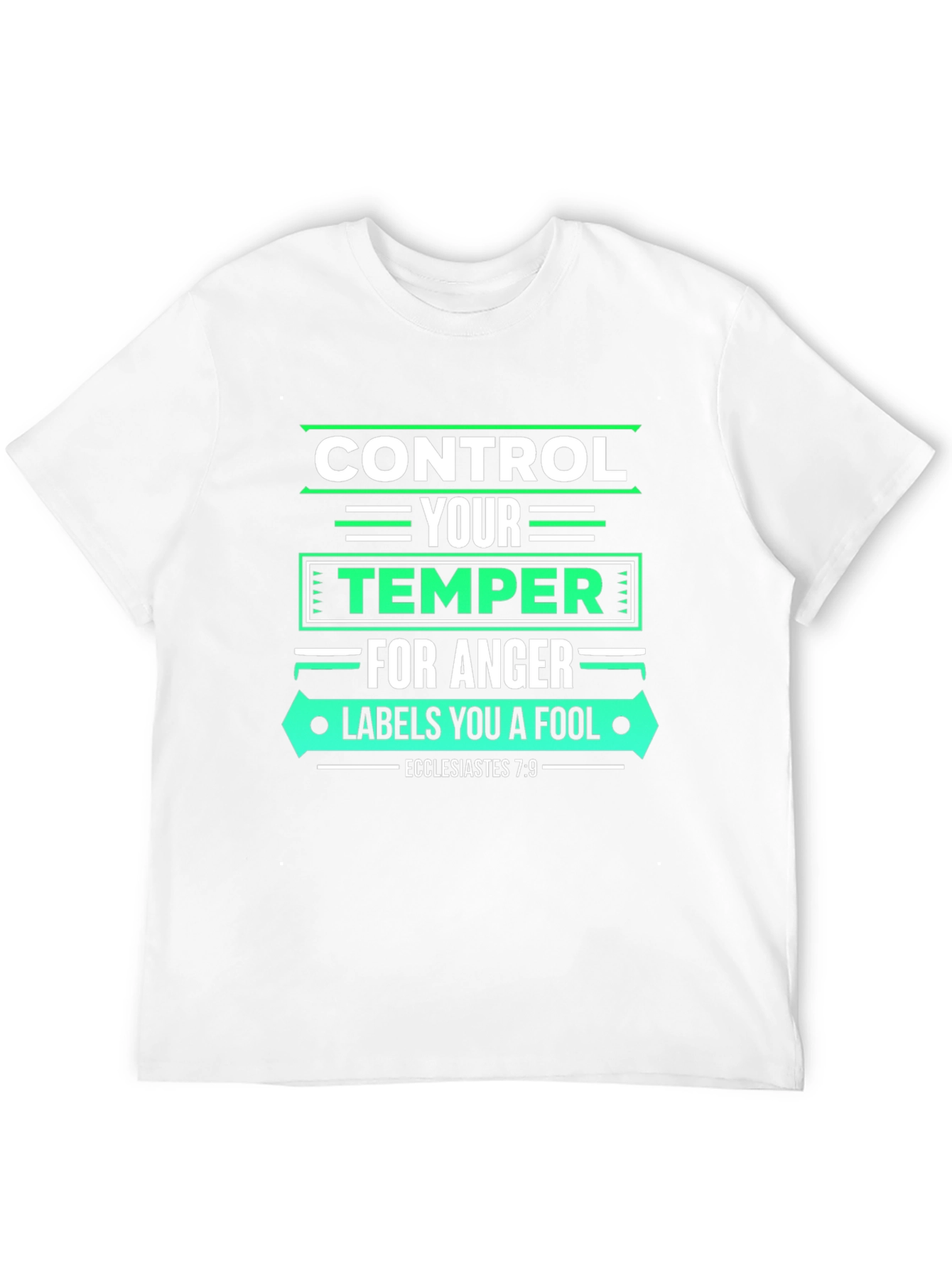 Control Your Temper T-Shirt - Black Christian Tee