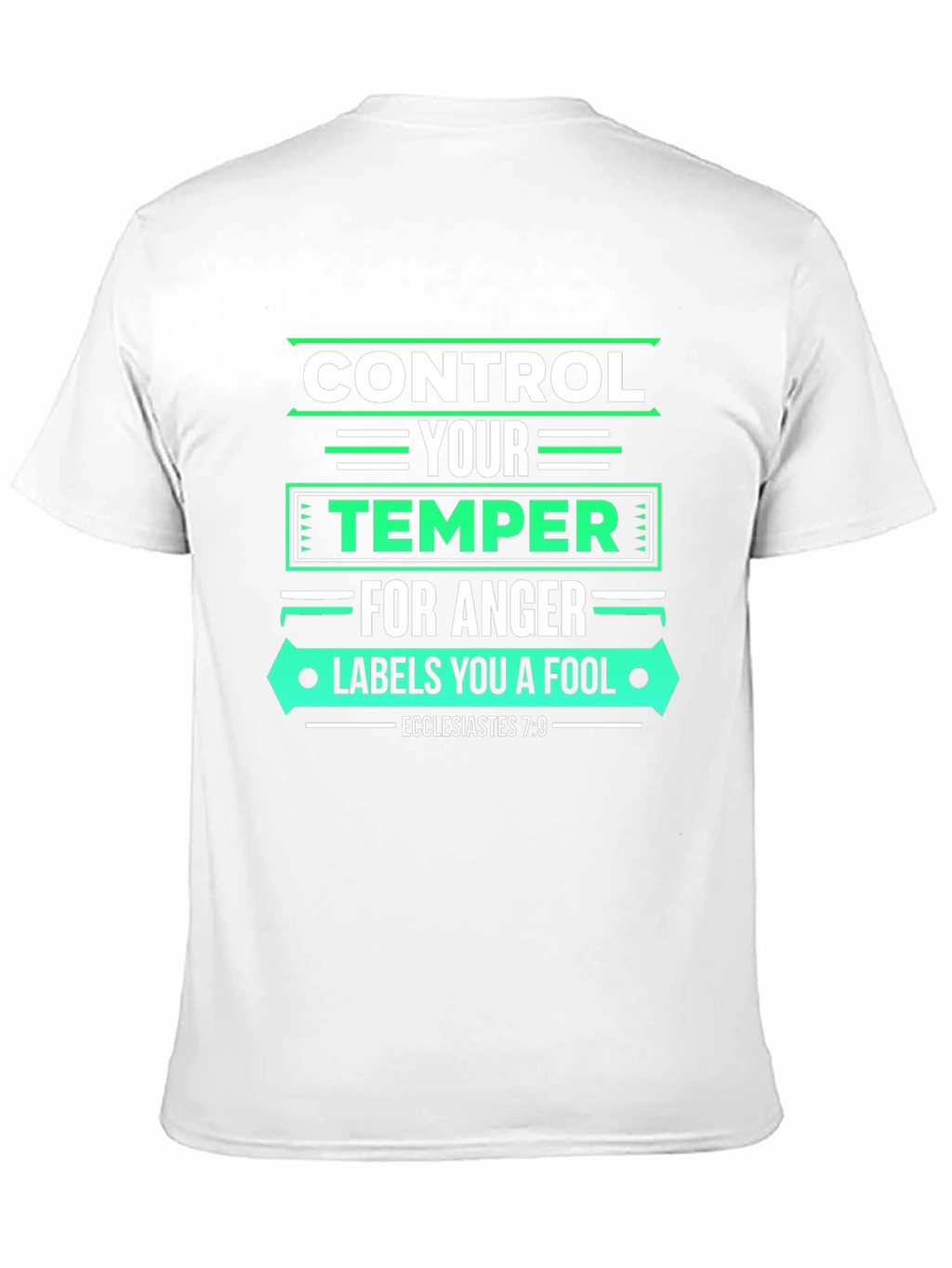 Control Your Temper T-Shirt - Black Christian Tee