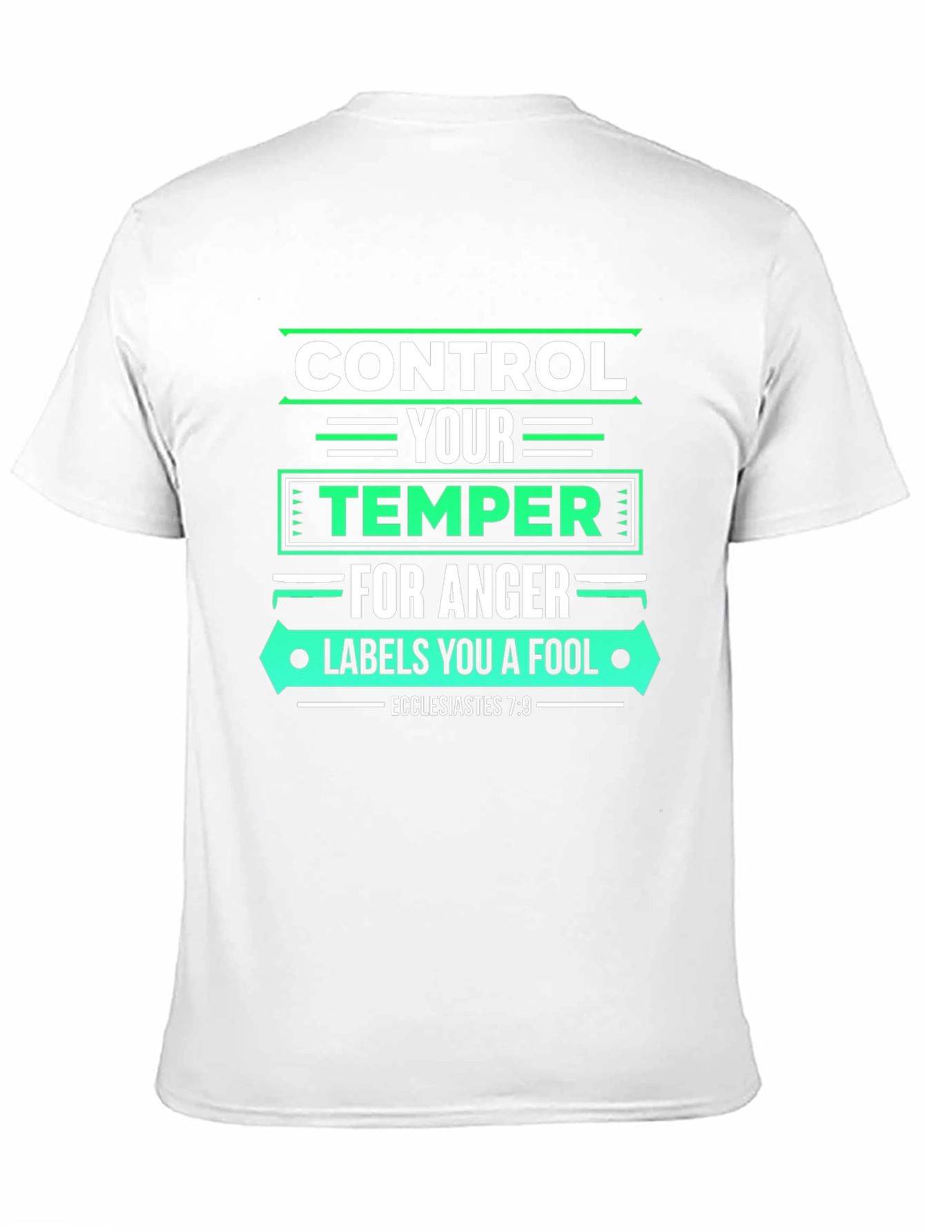Control Your Temper T-Shirt - Black Christian Tee