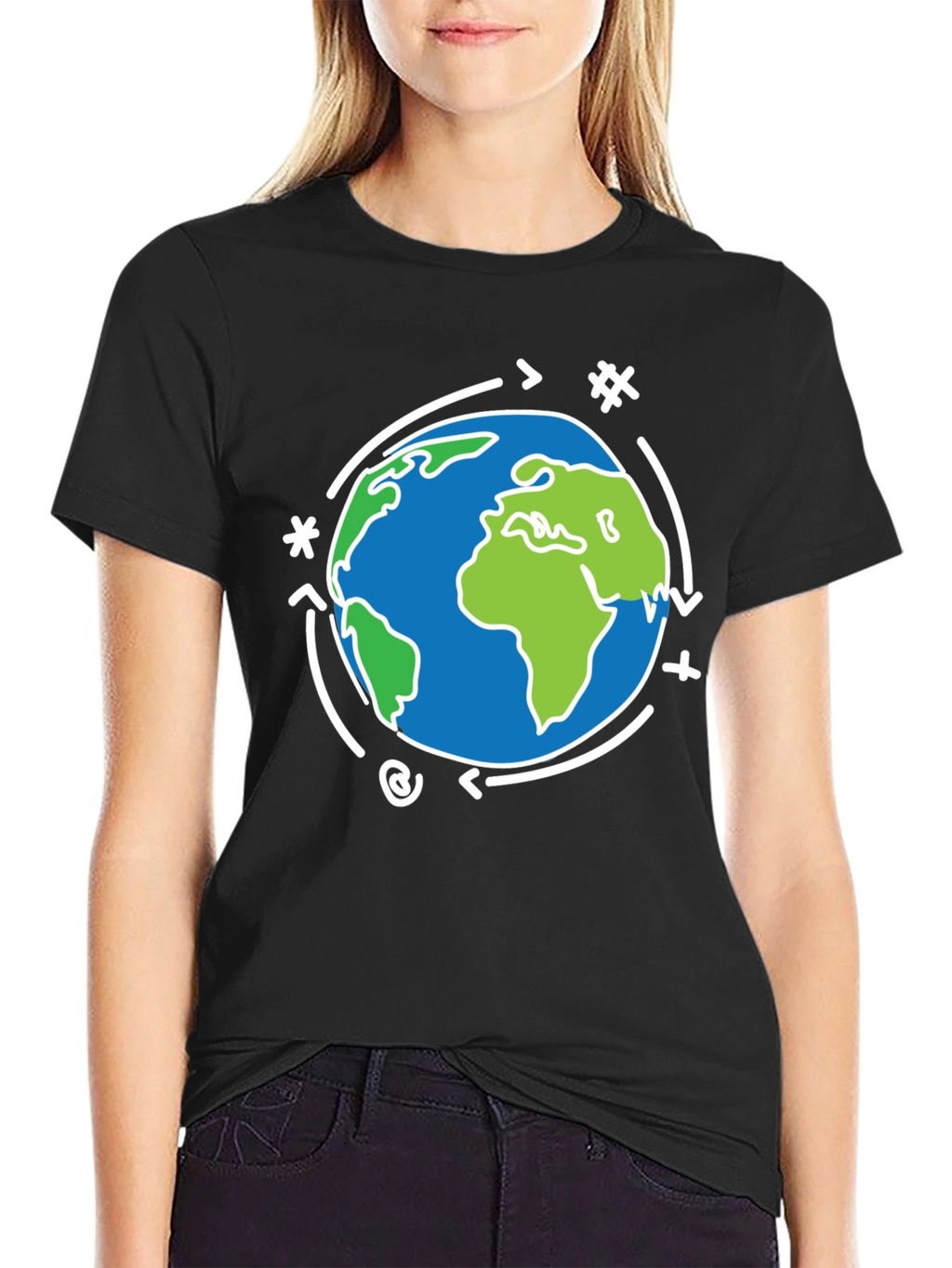 Earth Graphic Black T-Shirt