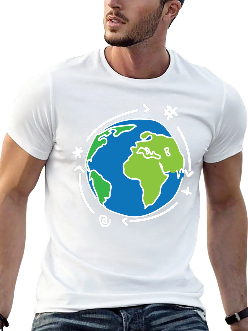 Earth Graphic Black T-Shirt